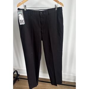 NWT Savane Black Business Pants Ultimate Performance Chino 34x32 Straight‎ Fit
